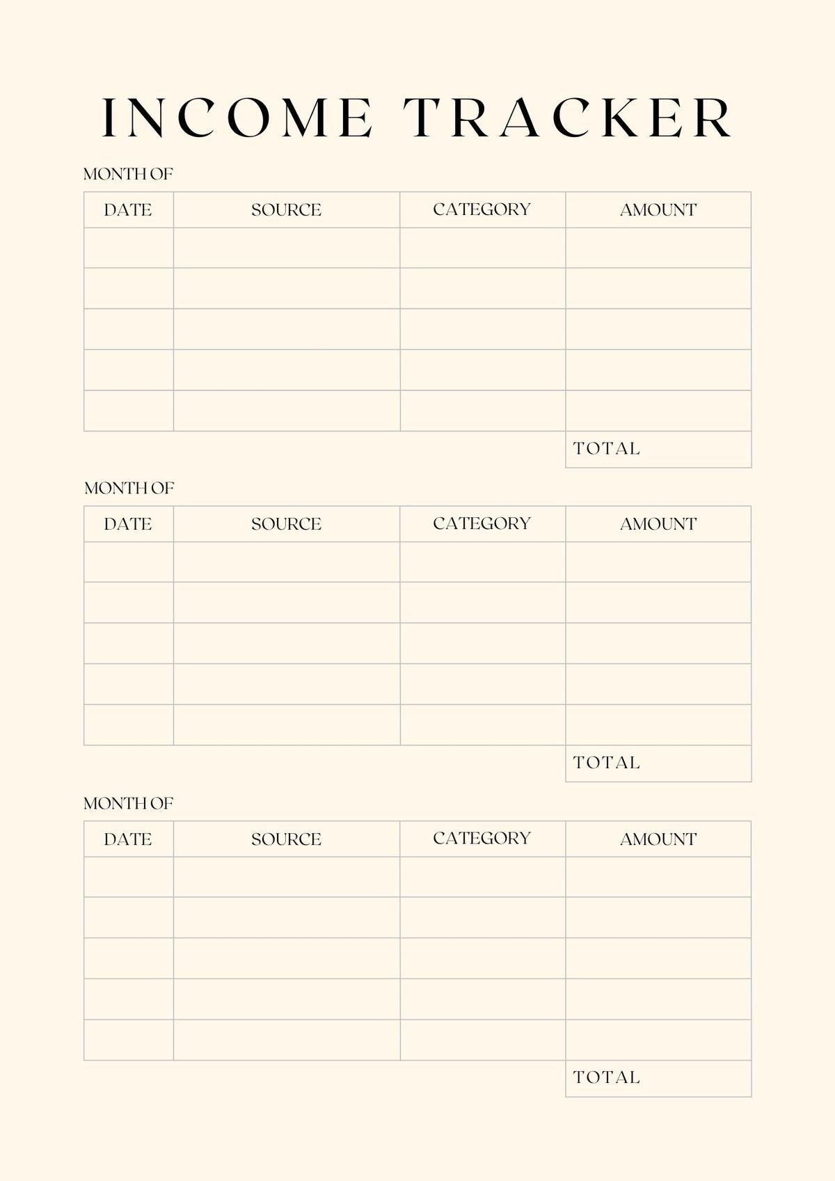 Income Streams Planner (PDF Workbook)