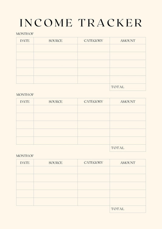Income Streams Planner (PDF Workbook)